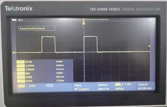 泰克TBS2102B示波器辐固态光学传感设备测试