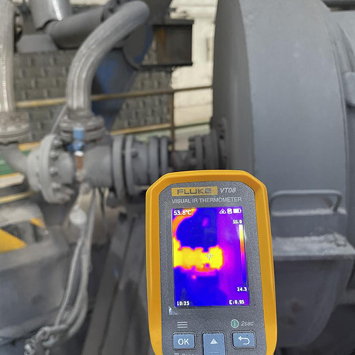 FLUKE VT08测试锅炉冷渣器进出水管