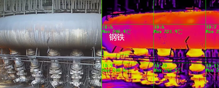 双光谱测温筒机检测钢铁设备发热