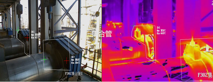 工业测温防爆云台热像仪检测集合管