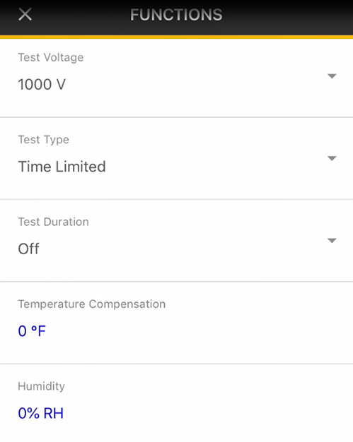 使用FLUKE1555FC绝缘测试仪时，Fluke Connect® 移动应用程序